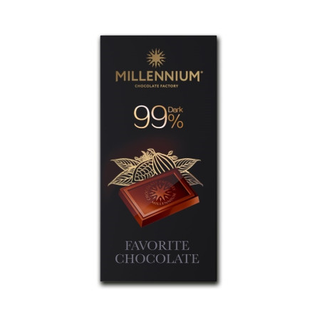 Шоколад 100 г Millennium favorite 99% черный slide 1