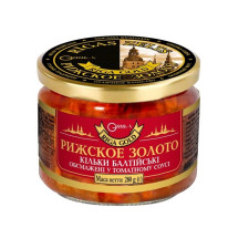 Консервы 280 г Ризьке золото Кильки балтийские обжаренные в томатном соусе mini slide 1