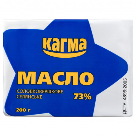 Масло Кагма Селянское сладкосливочное 73% 200г