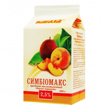 Продукт кисломолочний Кагма Симбіомакс персик-маракуйя 2.5% 500г