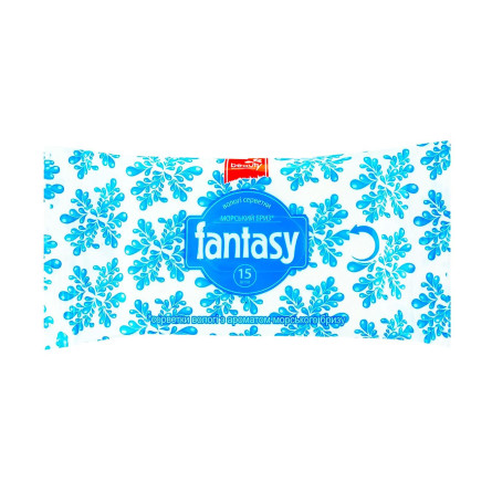Серветки вологi Fantasy з ароматом морського бризу 15шт