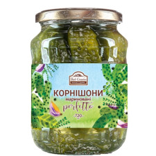 Огірки корнішони мариновані, Bel Gusto, 720мл mini slide 1