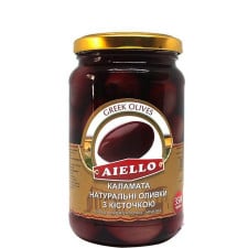 Оливки бурі з кісточкою Каламата, Aiello, 350г mini slide 1