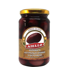 Оливки бурі з кісточкою Каламата, Aiello, 310г mini slide 1