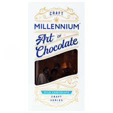 Шоколад Millennium Craft Series молочний з кеш'ю фундуком мигдалем та смородиною 100г mini slide 1