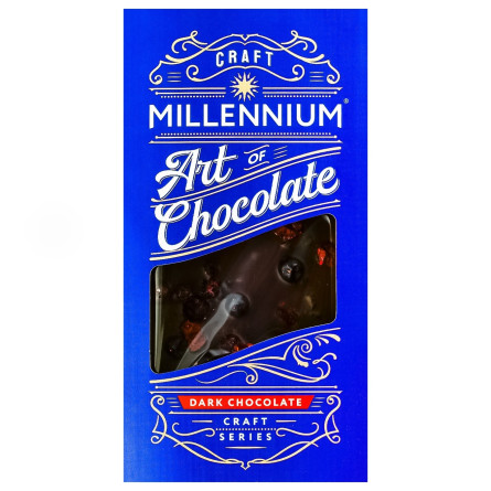 Шоколад Millennium Craft Series чорний з вишнею смородиною та журавлиною 100г