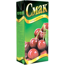 Нектар Смак вишневый с сахаром восстановленный тетрапакет 1000мл Украина mini slide 1