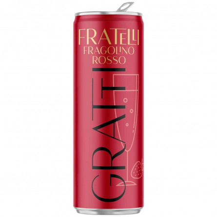 Напиток винный Fratelli Gratti Fragolino Rosso красный полусладкий 6-6,9% 0,33л slide 1