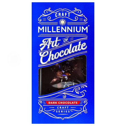 Шоколад Millennium Craft Series чорний з фундуком журавлиною та волошками 100г