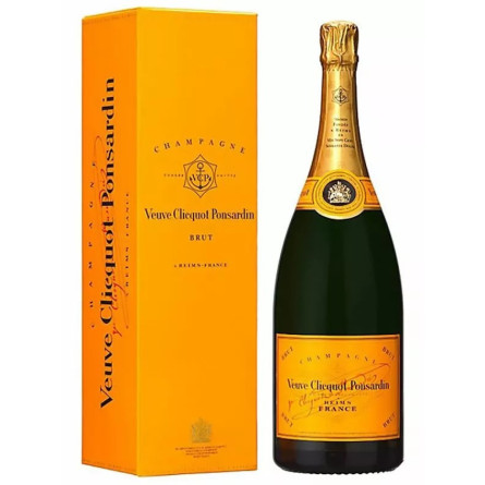 Шампанське Вівьє Кліко / Veuve Clicquot, біле брют 12% 1.5л в коробці