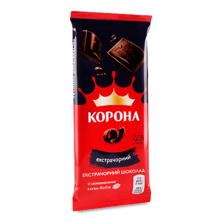 Шоколад екстрачорний «Корона» без додатків