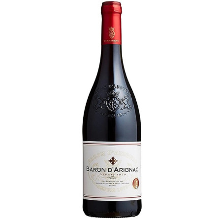 Вино Барон д'Ариньяк / Baron d'Arignac, 12% красное полусухое 1.5л