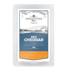 Сир Чеддер Червоний / Red Cheddar, Singletons & Co, 32.1%, нарізка, 150г mini slide 1