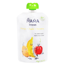 Пюре Mama knows манго-яблоко-банан 90г mini slide 1
