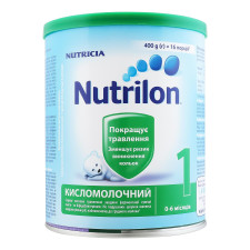 Суміш молочна Nutricia Nutrilon 1 Кисломолочний суха для дітей з народження до 6 місяців 400г mini slide 1