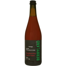 Сидр ігристий Яблучний з Малиною / Respberries Apple, Berryland, брют 7-7.5% 0.75л mini slide 1