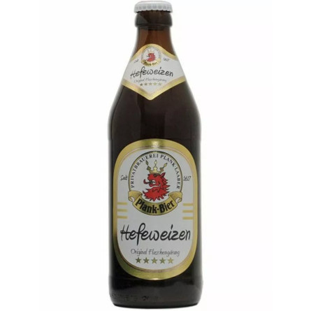 Пиво Хефевайцен, Планк / Hefeweizen, Plank, 5.2%, 0.5л slide 1