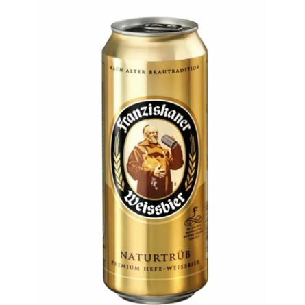 Пиво Хефе-Вайс, Францисканер/Hefe-Weisse, Franziskaner, ж/б, 5%, 0.5л slide 1