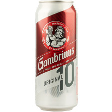 Пиво Оріджинал 10, Гамбрінус / Original 10, Gambrinus, 4.3%, ж/б, 0.5л mini slide 1