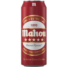 Пиво 5 Зірок, Махоу / 5 Estrellas, Mahou, ж/б, 5.5%, 0.5л mini slide 1