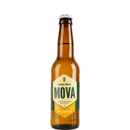 Пиво Пилснер / Pilsner, Mova, 5.3%, 0.33л slide 1