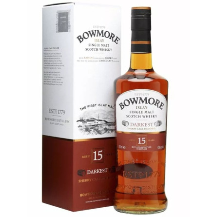 Виски Боумор Даркест / Bowmore Darkest, 15 лет, 43%, 0.7л, в коробке slide 1