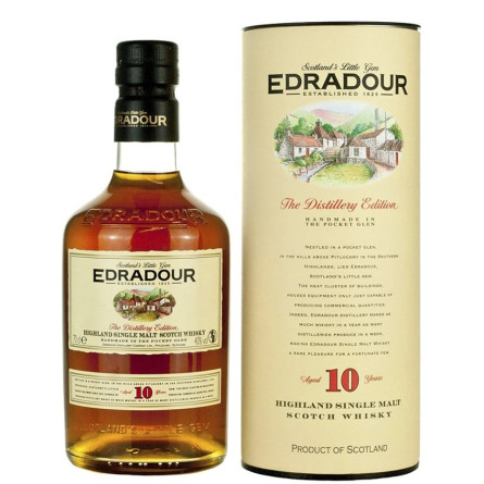 Виски Эдрадур Каледония / Edradour Caledonia, 10 лет, 40%, 0.7л, в тубусе