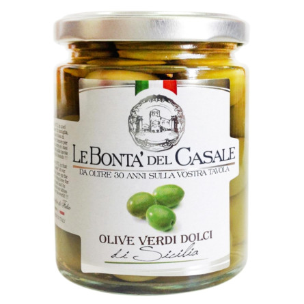 Оливки Le Bonta'del Casale сицилийские с косточкой 314мл slide 1