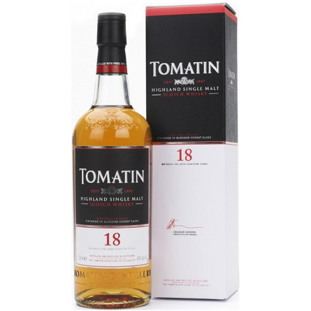 Виски Томатин / Tomatin, 18 лет, 46%, 0.7л, в коробке slide 1