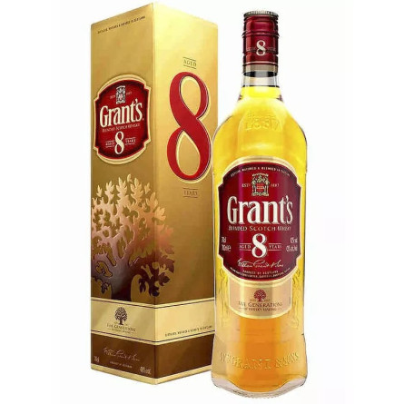 Віскі Грантс / Grant's, 8 років, 40%, 0.7л, в коробці