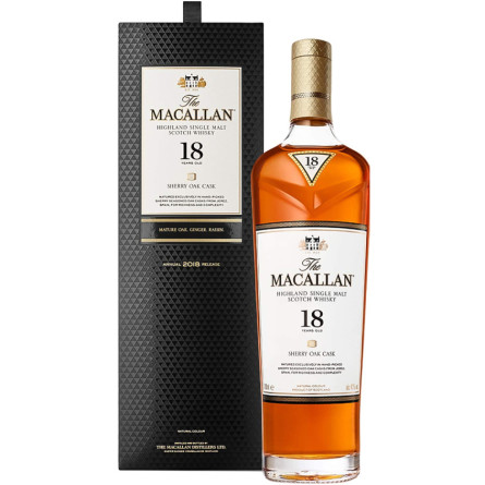 Виски Макаллан Шерри Оак / Macallan Sherry Oak, 18 лет, 40%, 0.7л, в коробке