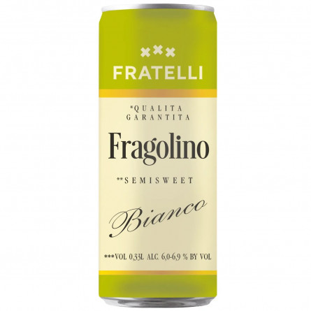 Напиток винный Fratelli Fragolino полусладкий белый 6,0-6,9% 0,33л slide 1
