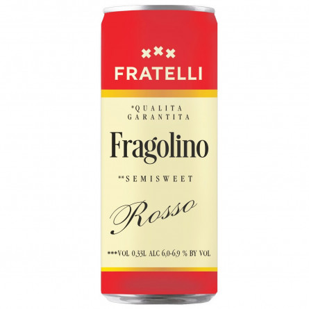 Напиток игристый Fratelli Fragolino винный красный полусладкий 6-6,9% 0,33л