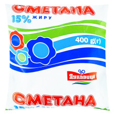 Сметана Лукавица 15% 400г mini slide 1