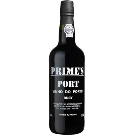 Портвейн Прайм'с, Порт Руби / Prime's, Port Ruby, Messias, красное сладкое, 19.5%, 0.75л