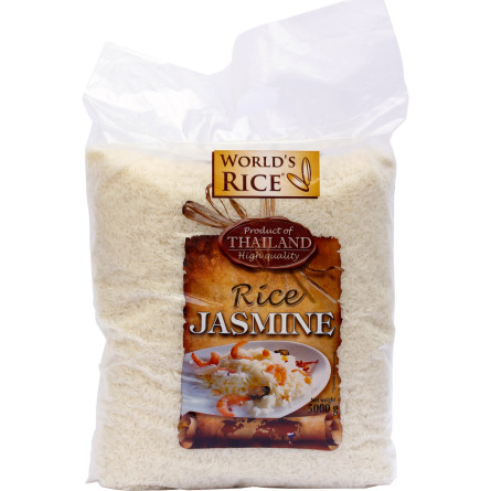 Рис World's Rice Jasmine длиннозернистый 5 кг slide 1
