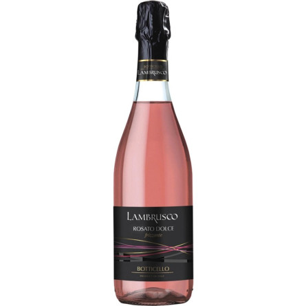 Ігристе вино Ламбруско, Боттічеллі / Lambrusco, Botticello, рожеве солодке 8% 0.75л