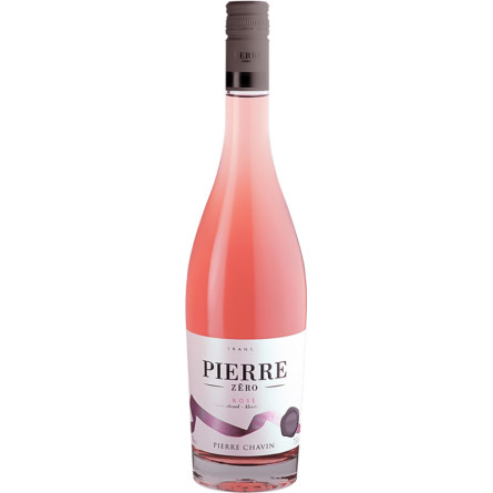 Безалкогольне вино П'єр Зеро, Розе / Pierre Zero, Rose, Domaines Pierre Chavin, рожеве напівсолодке 0.75л