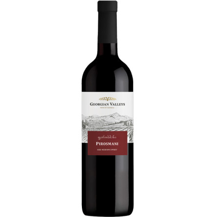 Вино Піросмані, Медіум Світ Ред / Pirosmani, Medium Sweet Red, Georgian Valleys, червоне напівсолодке 0.75л slide 1
