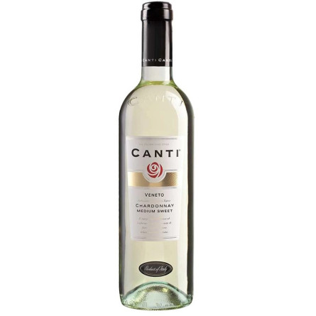 Вино Канті Венето Шардоне / Canti, Veneto, Medium Sweet, Fratelli Martini Secondo Luigi Spa, біле напівсолодке 0.75л