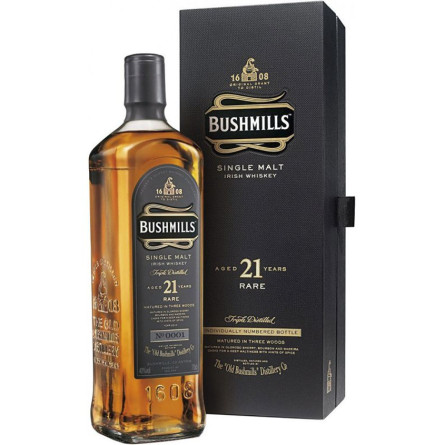 Виски Бушмилс / Bushmills, 21 год, 40%, 0.7л, в коробке