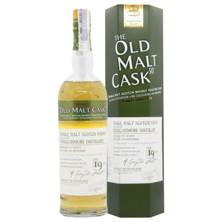 Виски Old Malt Cask Cragganmore Vintage 1991 19 лет 50% 0,7л