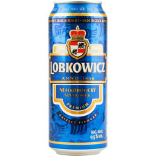 Безалкогольне пиво Преміум, Лобковиць / Premium, Lobkowicz, ж/б, 0.5%, 0.5л mini slide 1