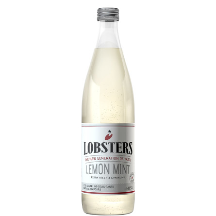 Напиток газированный Лобстерс, "Лимон Мята" / Lobsters, "Lemon Mint", 0.5л