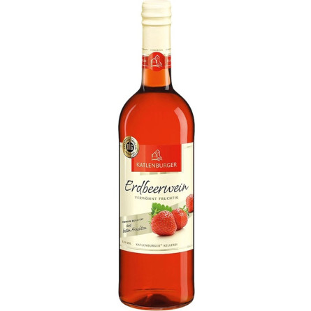 Плодовое вино Киршвейн (Клубника) / Kirschwein, Katlenburger, красное полусладкое 0.75л slide 1