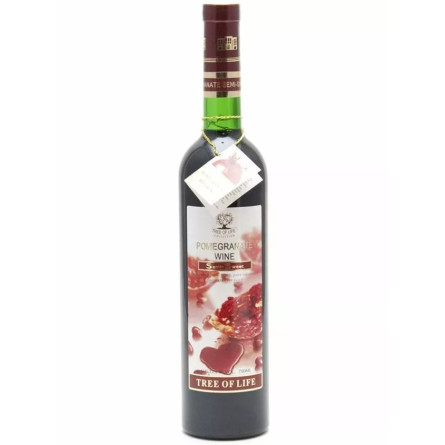 Плодовое вино, гранатовое, Three of Life, красное сухое 0.75л