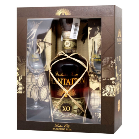 Ром Plantation Barbados 20th Anniversary XO 40% 0,7л + 2 бокала