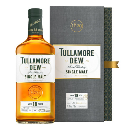 Виски Tullamore Dew Single Malt 18 лет 41,3% 0,7л в коробке