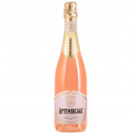 Вино игристое Artwinery Артемовское выдержанное розовое полусухое 13,5% 0,75л slide 1