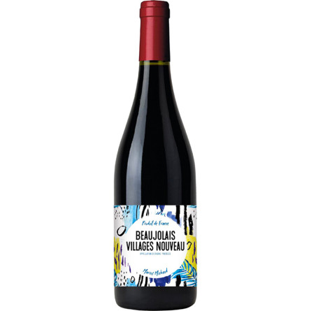 Вино "Маріус Мішо" Божоле Вілляж Нуво / "Marius Michaud" Beaujolais Villages Nouveau, 2022, червоне сухе 0.75л